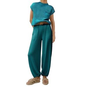 NWT DOSE two piece knit  top and pants outfits lounge set size S & M